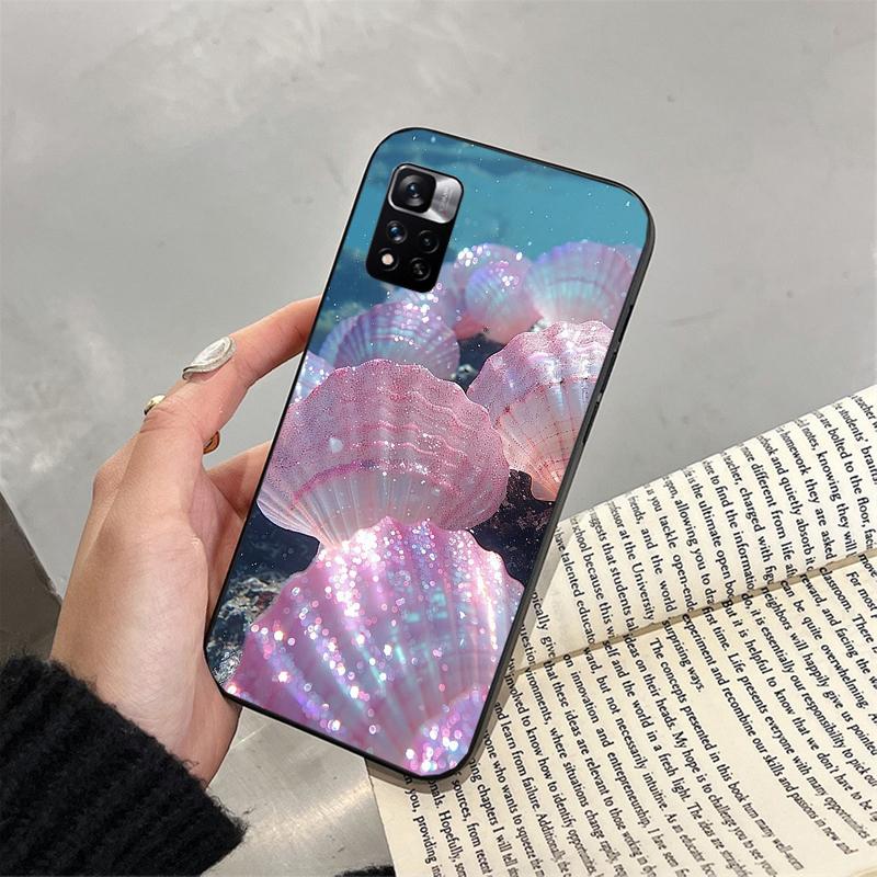 Чехол для телефона для Xiaomi Poco C71 15T 14T Pro Redmi note 15 14 14 13 Pro Redmi A5 15C 13C Ракушка жемчужная