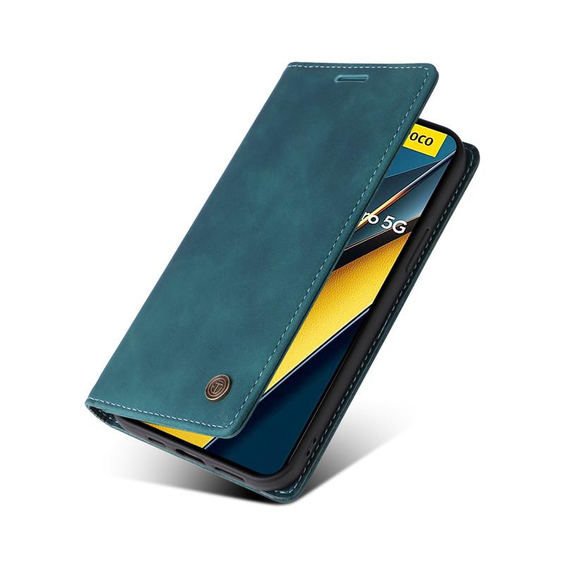 Чехол-кошелек-книжка для Xiaomi Poco M6 X6 C65 PocoM6 Pro 4G M6Pro 5G Чехлы-чехлы с магнитной подставкой из кожи Защитные сумки для телефонов
