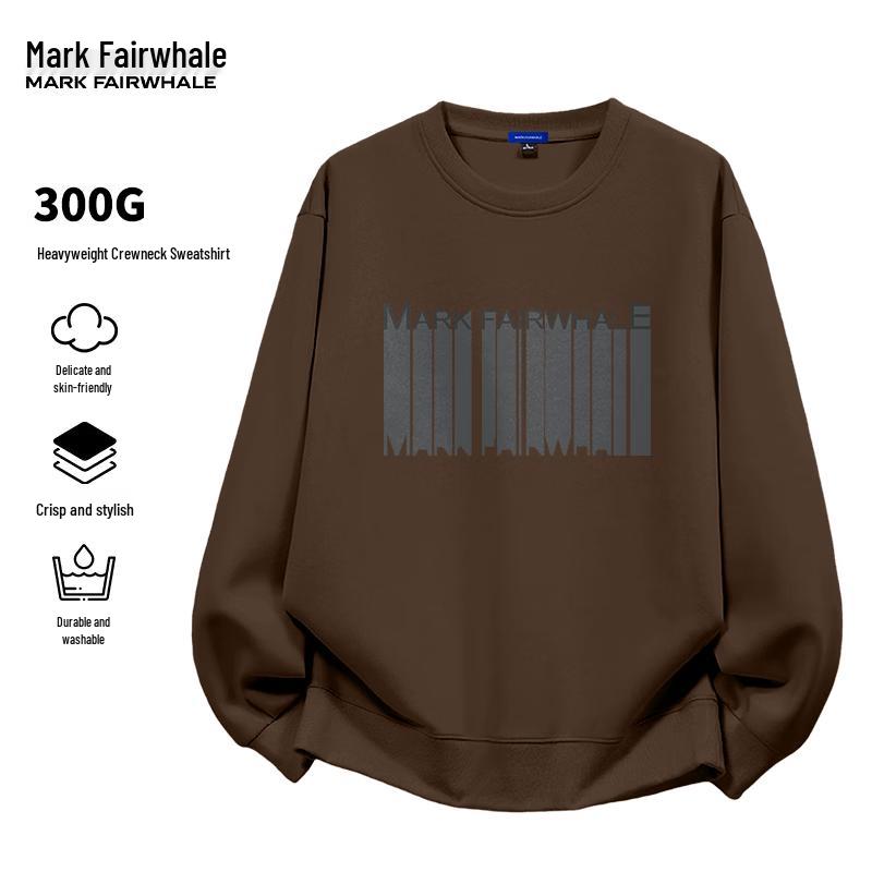 Mark Fairwhale Мужской свитшот свободного кроя с круглым вырезом