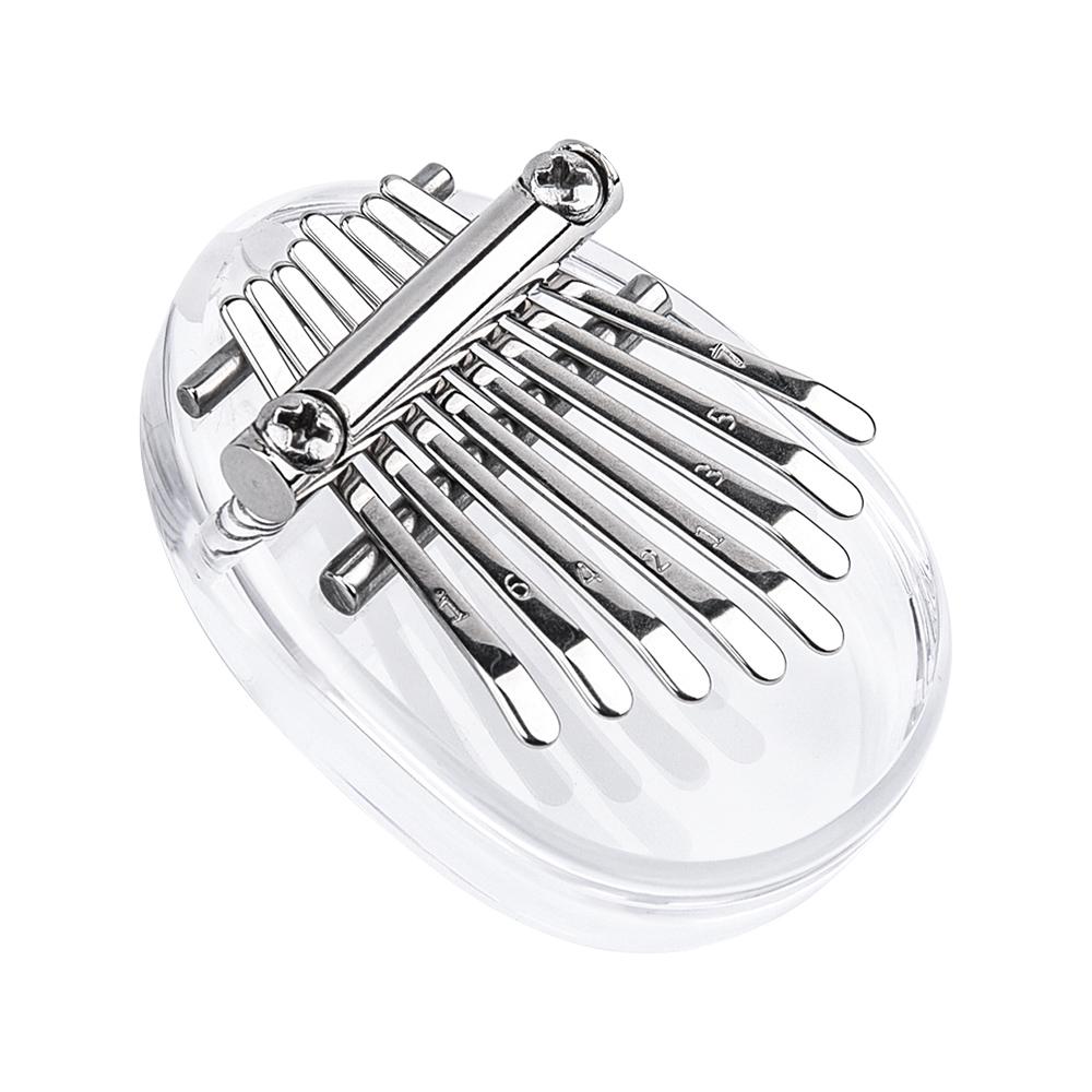 8 Key Kalimba Mini Thumb Piano Finger Piano Transparent Acrylic Finger Keyboard Musical Instrument