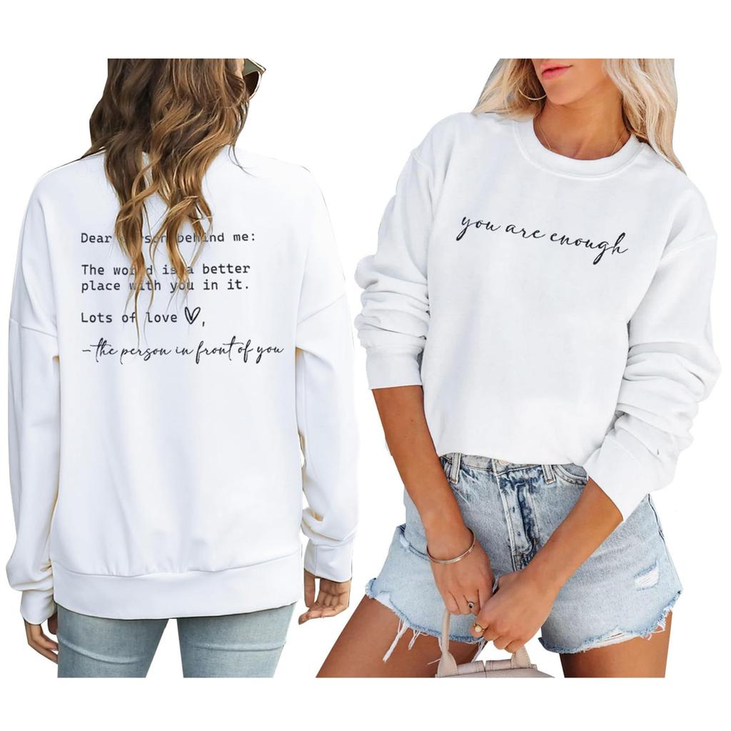 Women's Fashion Daily Versatile Casual Round Neck Sweatshirt Long Sleeve Printed Top