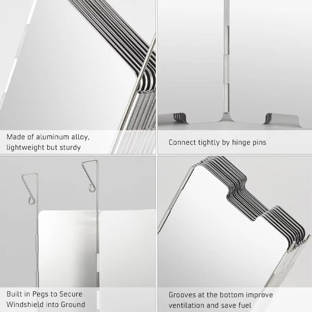 Windproof Burner Screen Guard 8/10 Plates Air Baffle Gas Stove Wind Shield  Cookware Supplies