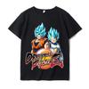 Japanese Anime Seven Heroes of Dragon Ball Goku Tshirt Collaboration for Adults and Childrens Summer Clothing