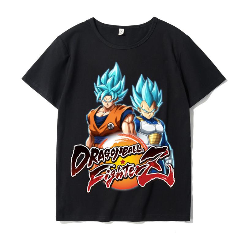 Japanese Anime Seven Heroes of Dragon Ball Goku Tshirt Collaboration for Adults and Childrens Summer Clothing