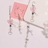 Goth Y2K Phone Charm Bow Heart Star Keychain Pendant Key Chain Bag Phone Chain