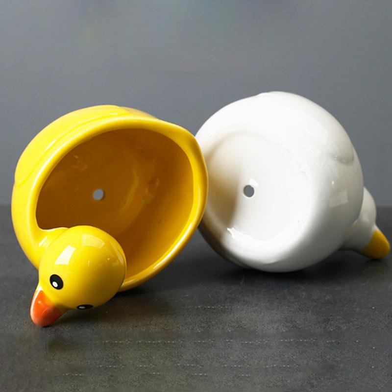 Милая утка цветочный горшок сочный горшок керамический горшок домашний декор настольные украшения бонсай горшок украшение сада