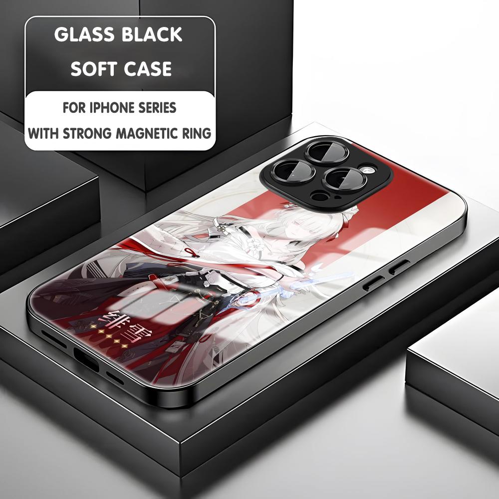 Чехол для телефона Wuthering Waves Hiyuki для iPhone 17 16 15 14 13 12 11 X XR XS 8 Plus Mini Pro Max Стеклянный Магнитный Чехол