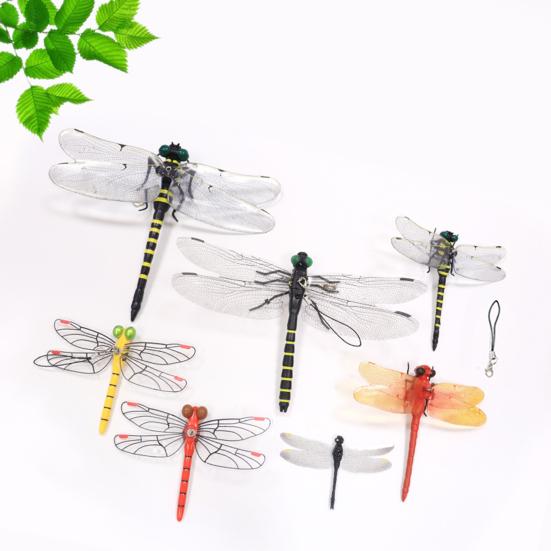 Simulated Dragonfly Pendant PVC Hanging Repellent Realistic Design Pest Deterrence Ornament Dragonfly Hunting Accessory