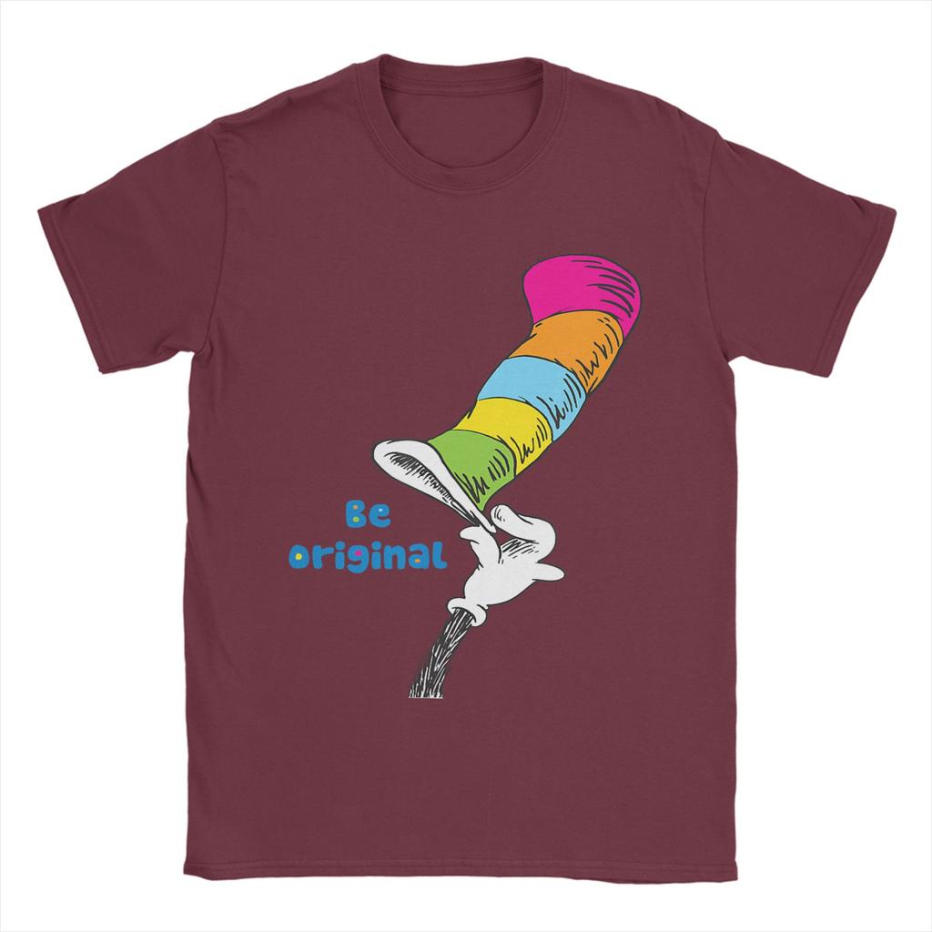 Dr. Seuss Be Original T Shirts Unisex's  100% Cotton Vintage T-Shirts Crewneck  Tee Shirt Short Sleeve Tops Plus Size