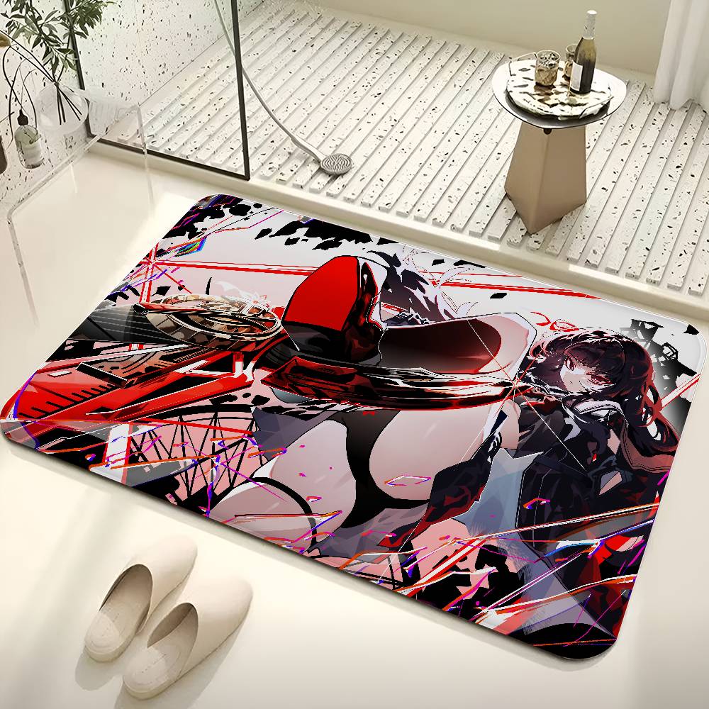 New Kawaii Chisa Gaming Wuthering Waves Cute Anime Room Mats Retro Multiple Choice Living Room Kitchen Rug Non-Slip Welcome Rug