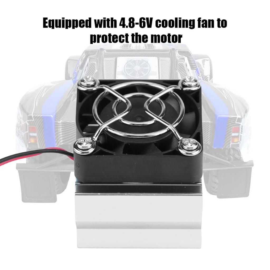 Радиатор с охлаждающим вентилятором для электромобиля RC 110 Scale 540 550 3650 Motor (Серебряный)