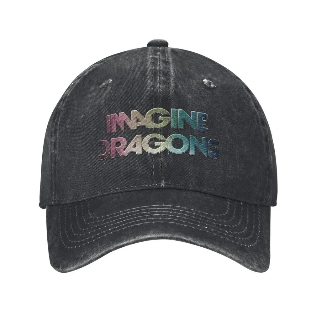 Vintage Imagine Dragons Loom Album Baseball Caps for Unisex Women Distressed Denim Snapback Hat Band Music Outdoor Adjustable Hats