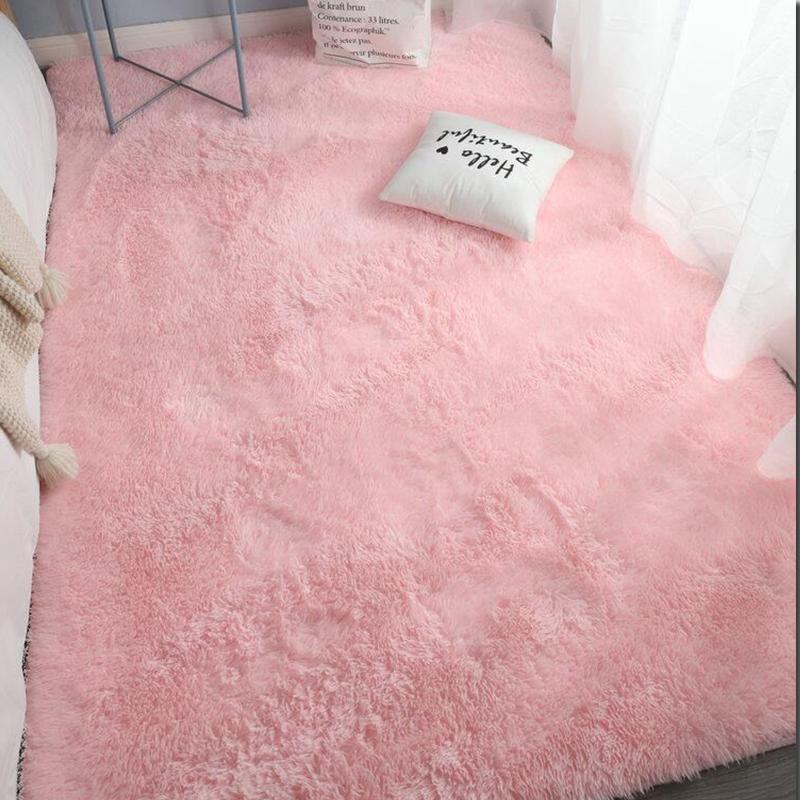 Ковер Шаг для гостиной из шелка и шерсти, домашний, для спальни, у кровати, коврик на весь пол, скандинавский, для дивана, противоскользящий коврик, простой, плюшевая подушка