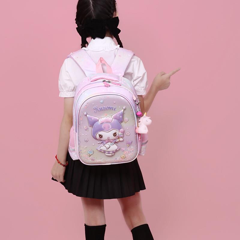 Adorable Cartoon Kuromi Kids Backpack For Girls And Boys Ages 3-6 With Nylon Shell