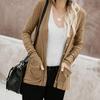 Women's Long Sleeve Tops Casual Shirts Button Down Pockets Basic Ribbed Knit T Shirts Cardigan