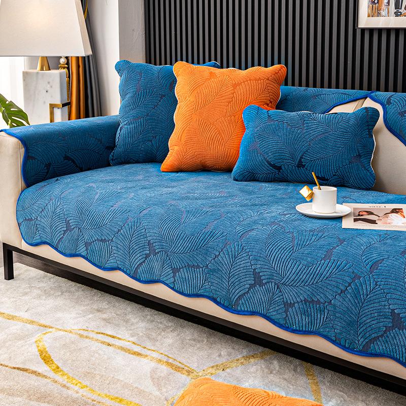 Подушка для дивана из шенилла, простая современная кожаная подушка для дивана, нескользящий чехол для дивана, универсальное утолщение Four Seasons