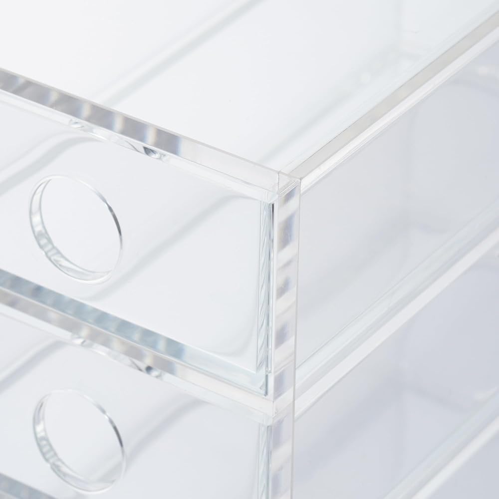 MUJI Acrylic Small Item Storage Unit, 6 Tiers, Approx. W87 x D17 x H252cm, Item Number: 37268142