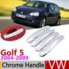 Для Volkswagen VW Golf 5 MK5 Golf V Rabbit 1K GTI 2004 ~ 2009 хромированная крышка дверной ручки автомобильные аксессуары набор накладок 2005 2008