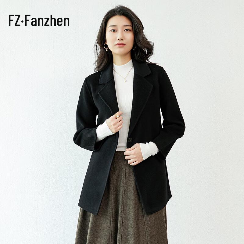 Женское шерстяное пальто средней длины с поясом Fanzhen