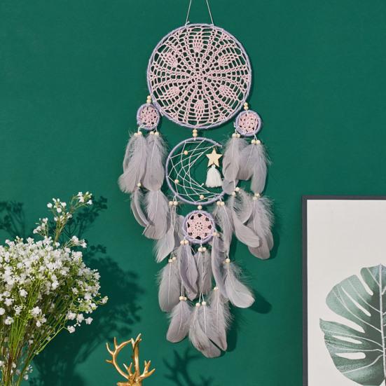 5 шт./компл. перо ловец снов домашний офис гостиная спальня настенное искусство бохо ручная работа тканый подвесной ловец снов украшение орнамент кулон