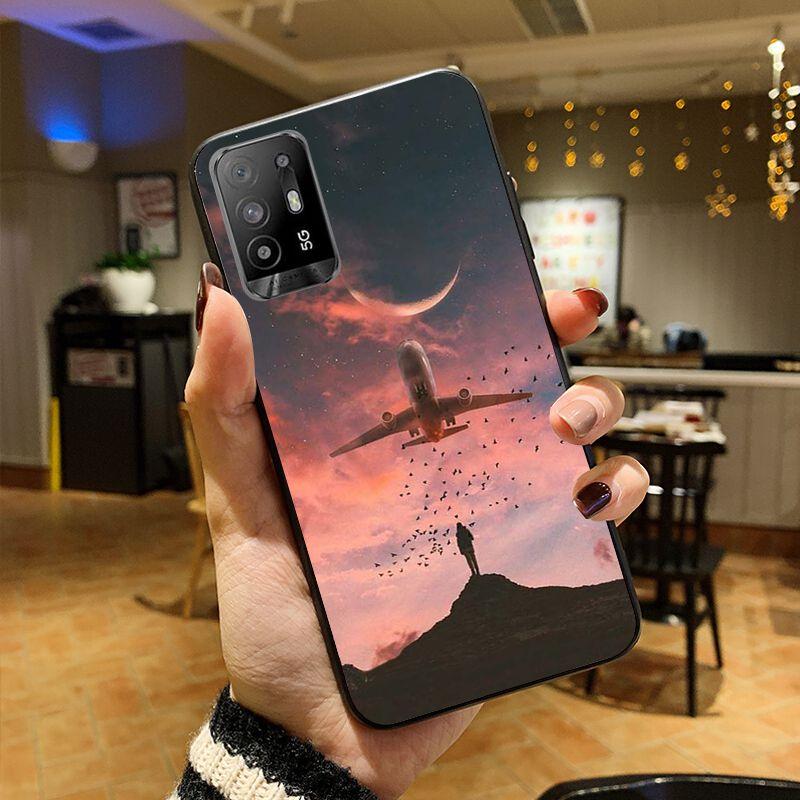 Funda самолет летать облако телефон чехол для OPPO A74 A94 5G A3S A5S A9 A12 A15S A52 A53 A53S A72 A73 2020 A91 5G Чехлы coque