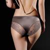 Women Traceless Ice Silk Underwear Luxury Pearled Lace Stitching Triangle Briefs