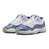 Кроссовки Air Jordan 11 Retro Low GS Diffused Blue Kids, белые, темно-синие, футбольные, серые FV5121-104