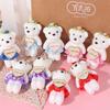 10pcs/set Plush Animal Mini Bear Flower Bouquet Plush Doll Cartoon Bouquet Doll  Valentine's Day