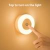 LED Touch Sensor Night Lights 3 Modes USB Rechargeable Lights Round Portable Dimming Night Lamp Room Decor