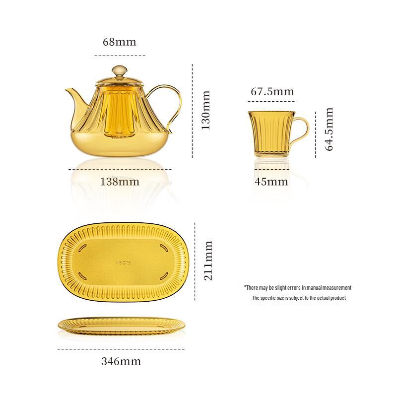 Corning VISIONS Crystal Glass Teapot Set