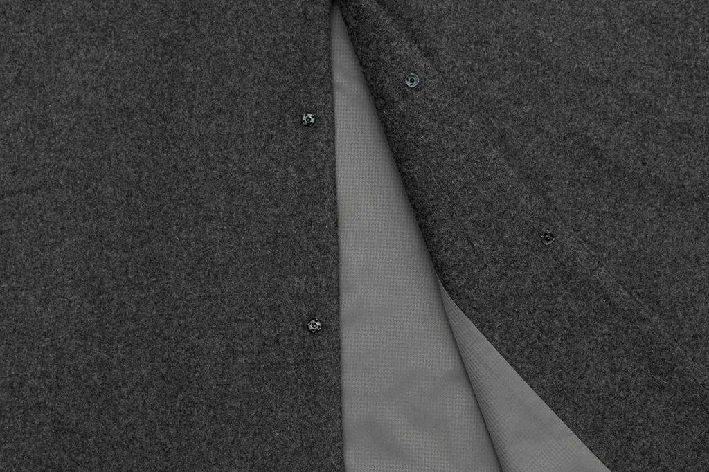 Japanese Style Loofah Wool Blend New [KYOETSU] Coat, Cape, Poncho, Collar, 21, Material, Women's (M, Gray)