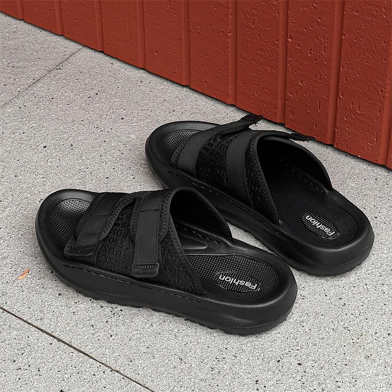 Летние новинки 2025 мужские шлепанцы летняя обувь сандалии мужской тренд повседневная пляжная обувь