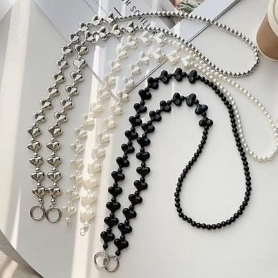 Crossbody Long Crossbody Phone Chain Sweet Beads Phone Strap Cellphone Lanyard Bag Pendant