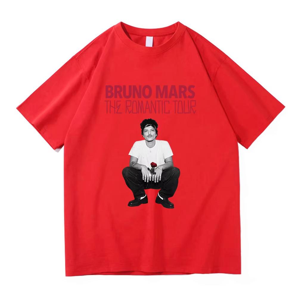 2026 The Romantic Album T Shirt Bruno Mars The Romantic Tour  Men Women Clothing Vintage Harajuku High Quality Cotton Tshirts