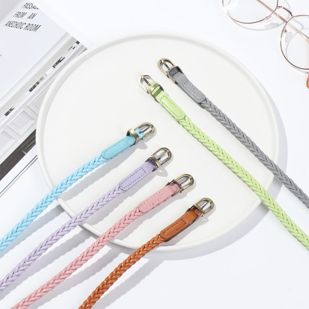 Модные конфетные цвета изящные ремни из искусственной кожи тонкий пояс регулируемый ремень ремешок для платья