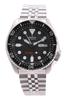 Автоматические наручные часы для дайвинга SKX007K2 200м Черные Мужские Серебристый Металл