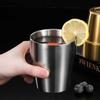 175ml/300ml Coffee Cup Double Layer Non-slip Heat Insulation Stainless Steel Metal Beer Cup for Beverage