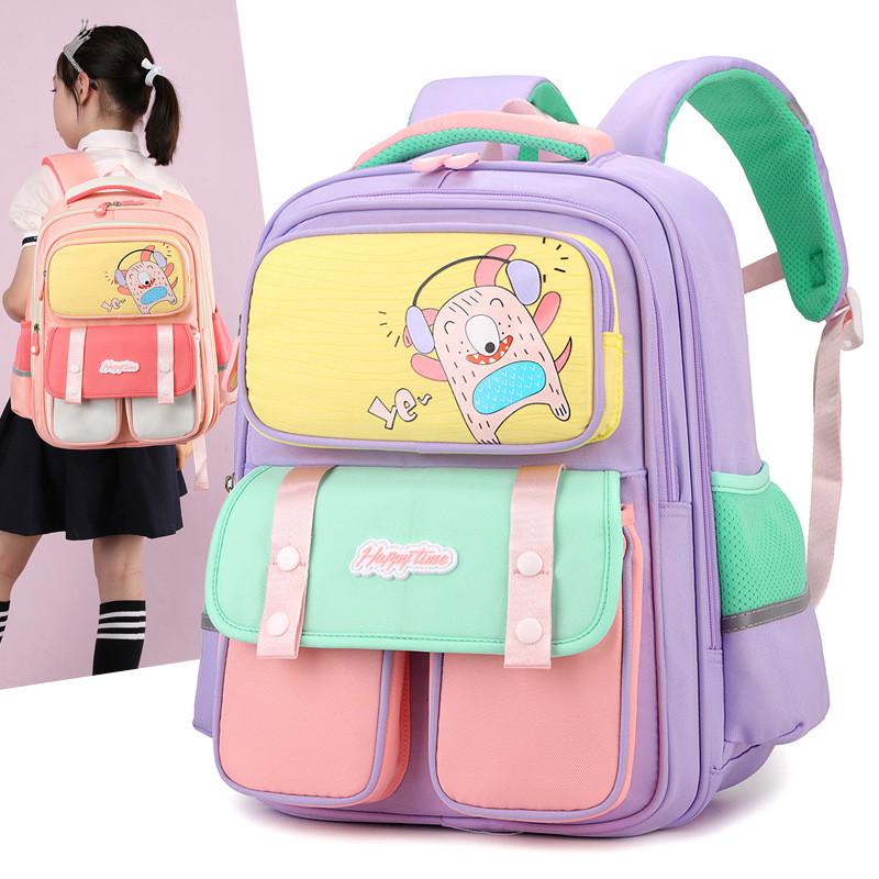 Adorable Cute Cartoon Backpack For Elementary Students Lightweight With Large Capacity