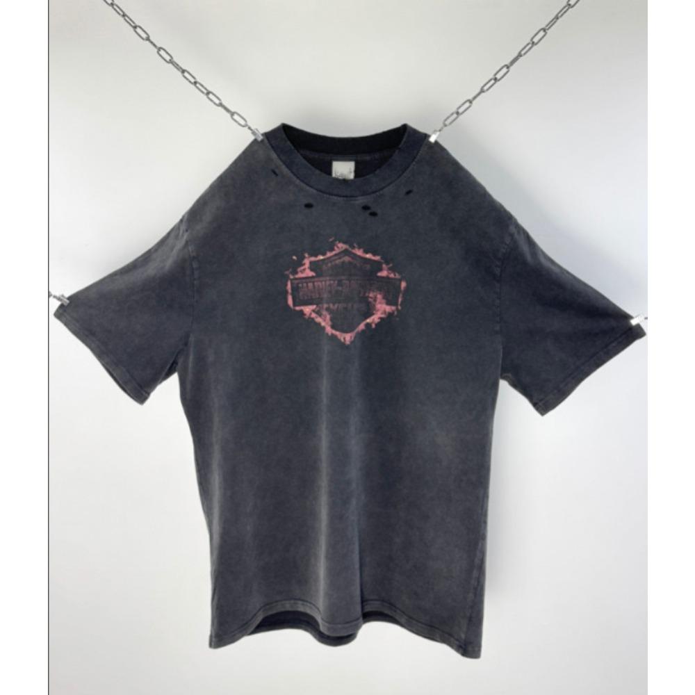 ZYLLO Мода Графический Принт Уличная Одежда Оверсайз HighStreet Винтажная Футболка Топы Y2k Ретро Футболка