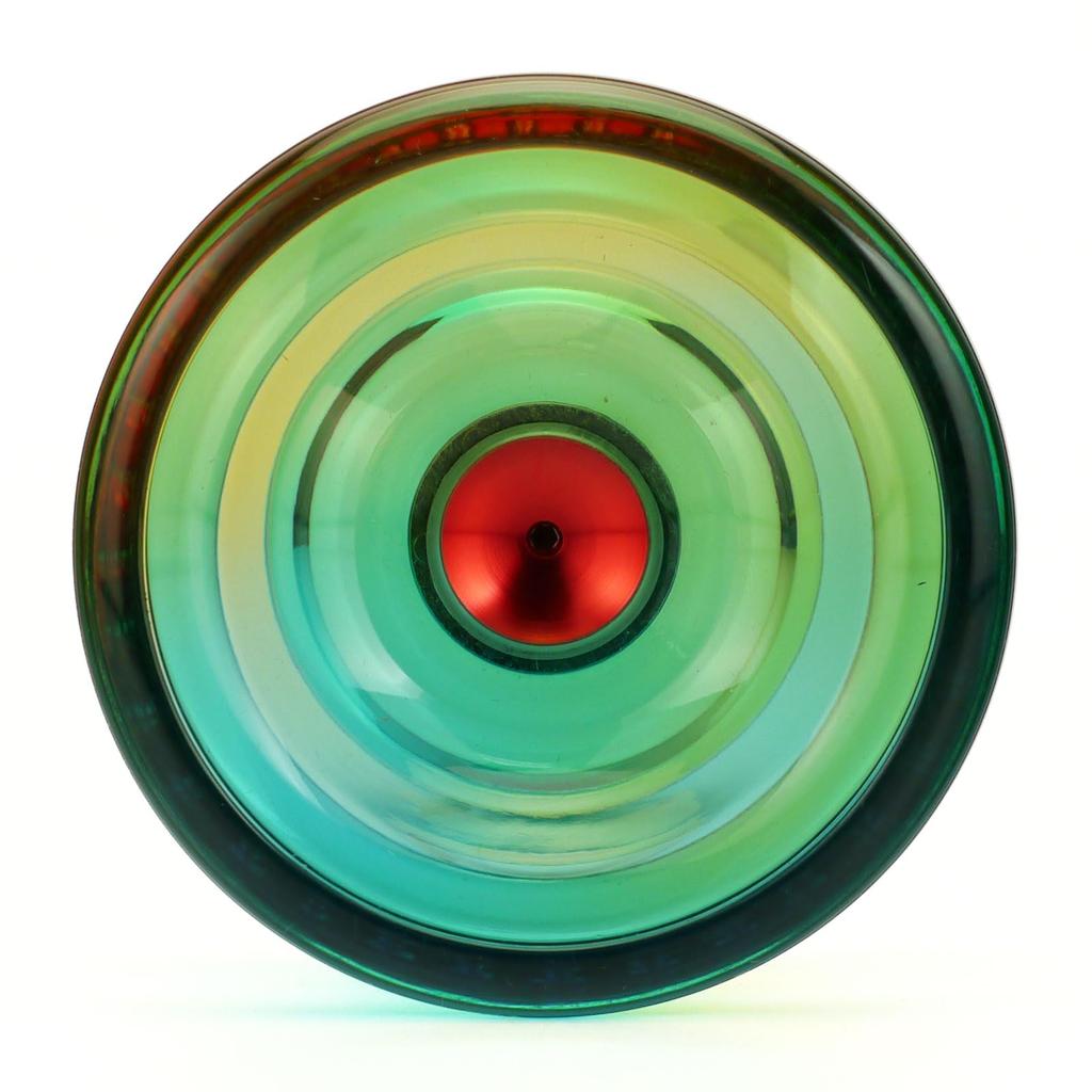 Спин Гир Спин Гаджет Кристалл с металлическими шарикоподшипниками для долгого х Желтый Йо-Йо для начинающих, крутится! (Зеленый Fade)