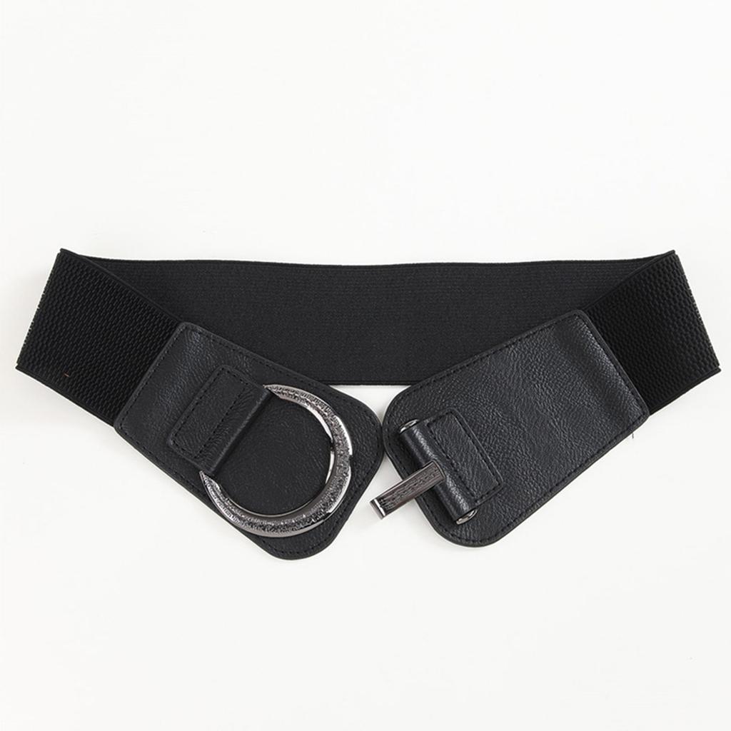 All-match Ladies Waist Belt Women Straps Light Luxury Personality Large Alloy Buckle Elasticity Belt for Women Coat