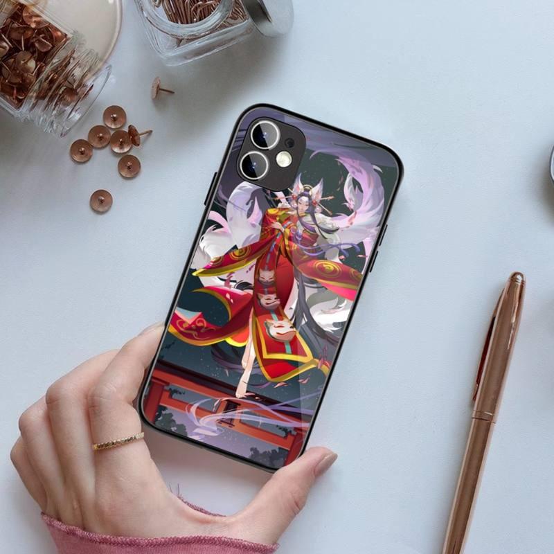 Чехол для телефона Onmyoji для iPhone 14 13 12 11 XS X 8 7 6 Plus Mini Pro Max SE 2022 черный чехол для телефона из поликарбоната и термополиуретана