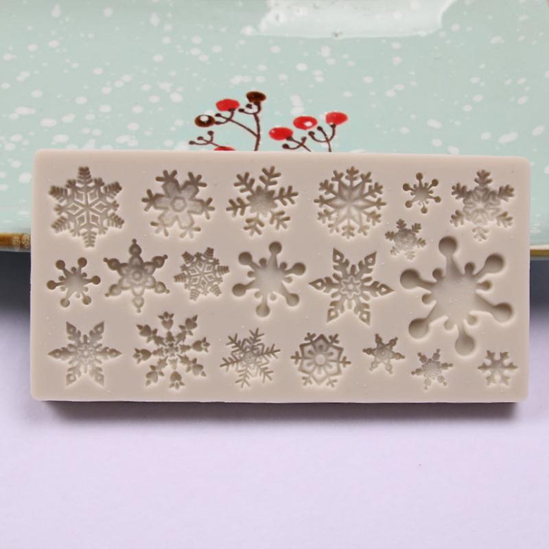 Christmas Snowflake Pattern Silicone Mold Chocolate Cake Baking Non-Stick