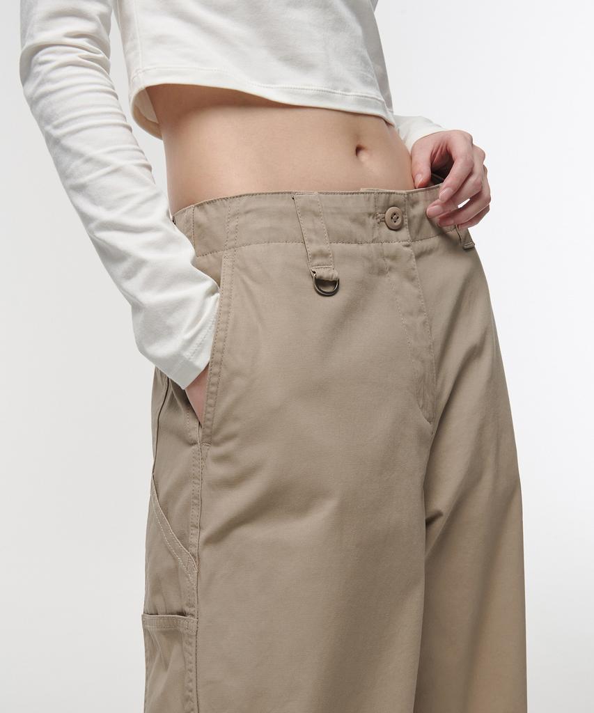 MUSINSA STANDARD WOMAN Женские широкие рабочие брюки [Бежевые]