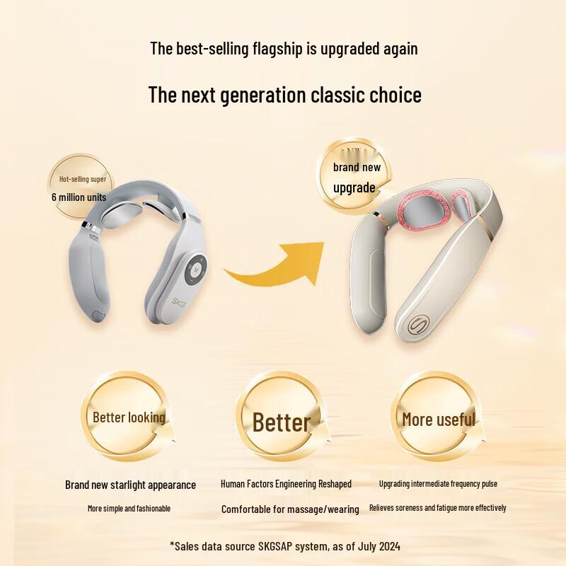 SKG Bluetooth Cervical Neck Massager 4098 3rd Gen CN plug (adapter included)