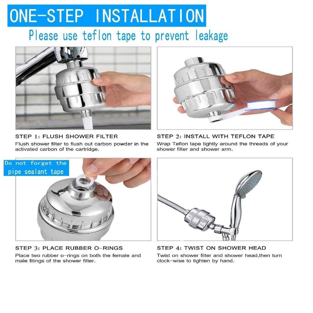 1/2'' Умягчитель для очистки воды Удаление хлора 15 ступеней Очиститель воды для ванны Фильтр для душа в ванной комнате НОВЫЙ