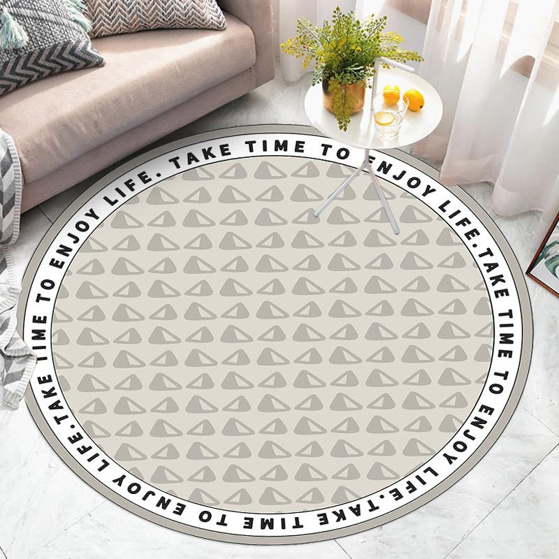 Круглый ковер Домашнее украшениеКоврик для стулаМягкие ковры для гостинойНескользящий коверКоврик для спальни