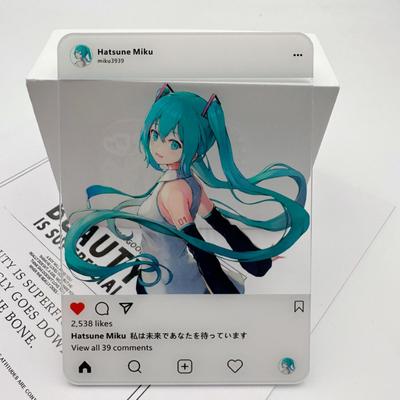 Аниме Хацунэ Мику Трехдюймовые Po Реквизит DIY Мультяшная Новая Акриловая Прозрачная Карточка Kawaii Коллекционная Карточка Мику Игрушка Подарок на День Рождения