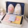10Pcs Travel Portable Clothes Shoes Storage Waterproof Transparent Drawstring Cosmetic Bag Girl Clear Makeup Bag Organizer