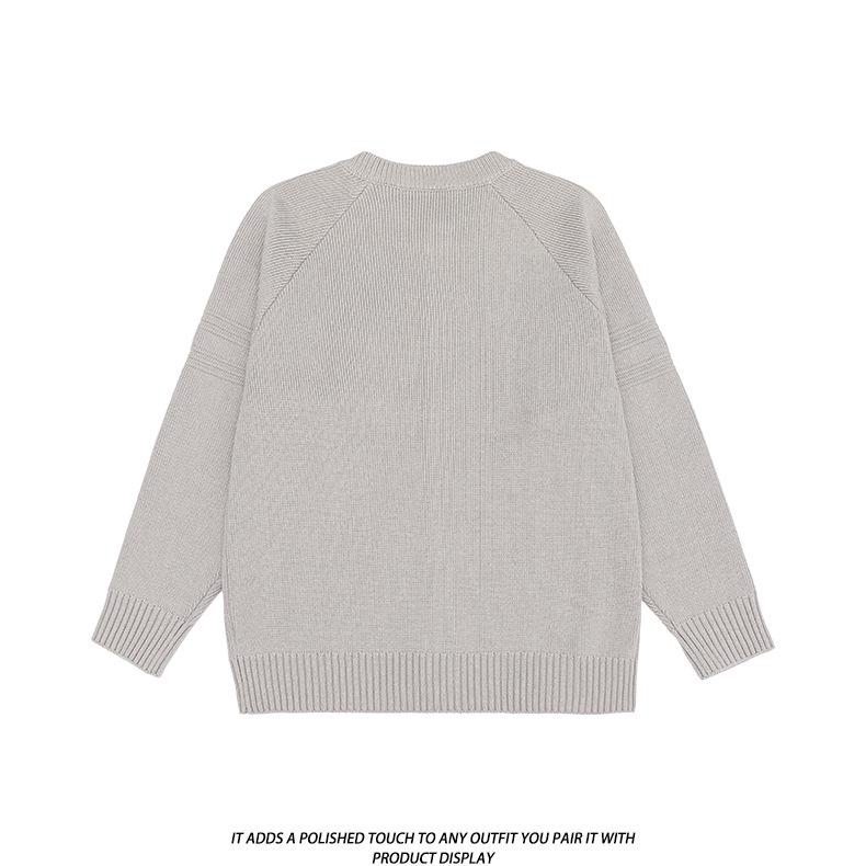 Мужской ретро-кардиган с пуговицами и круглым вырезом в японском стиле - Универсальный осенне-зимний трикотаж для пар